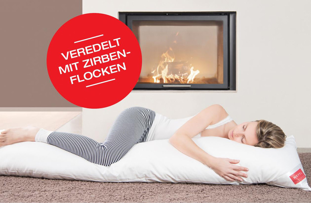 Hefel Seitenschläferkissen Zirbe, 35x160cm